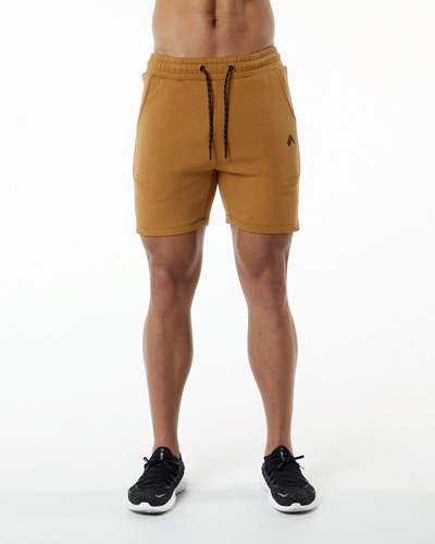 Almond Alphalete Interlock Knit 6" Short | 49825-AJWS