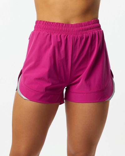 Arcade Pink Alphalete Lined Woven 4-Way Stretch Short | 92760-MBYN