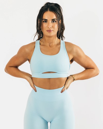 Arctic Blue Alphalete High-Impact Seamless Sports Bra | 95731-RTKL