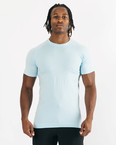 Arctic Blue Alphalete High Performance Seamless Short Sleeve Tee | 13624-XBWT