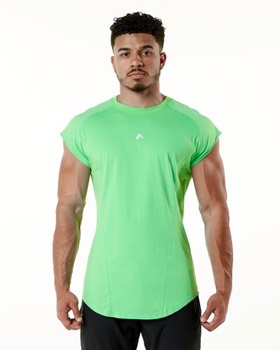 Atari Green Alphalete High Performance Sleeveless Tee | 96452-FVAL