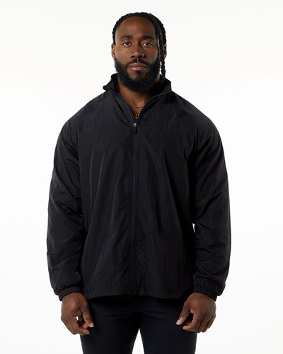 Black Alphalete All-Purpose Jacket | 72396-EMHI