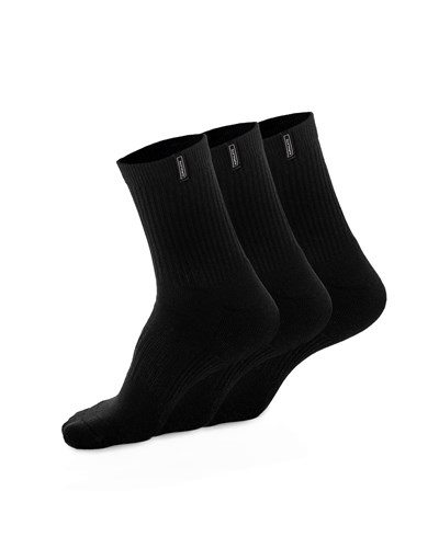 Black Alphalete Crew Sock | 62718-YNBL