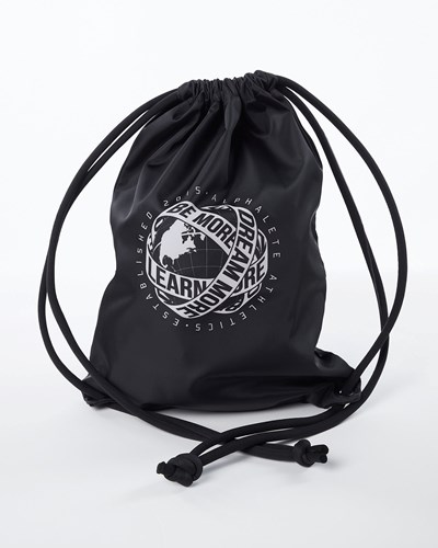 Black Alphalete Drawstring Bag | 53829-PQCL