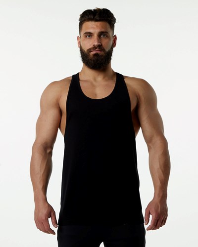 Black Alphalete Fitted Premium Stringer | 76280-DKSL