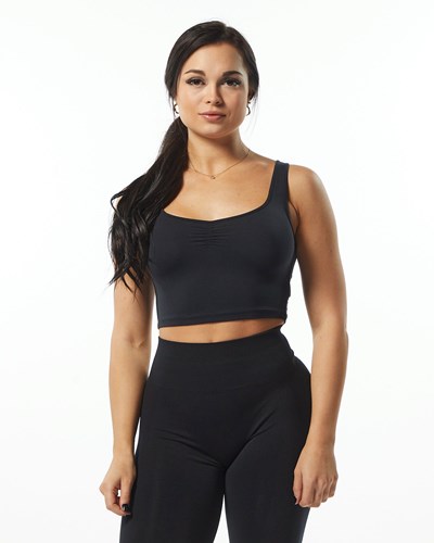 Black Alphalete Fitted Square Neck Tank | 90175-OWJG