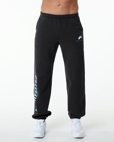 Black Alphalete Fleece Graphic Jogger | 29304-VGLY