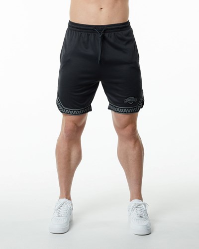 Black Alphalete Jersey Knit Short | 46825-IUKW