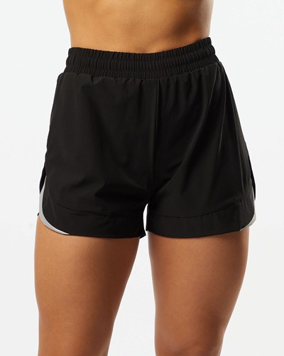 Black Alphalete Lined Woven 4-Way Stretch Short | 89243-AEYD