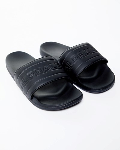 Black Alphalete Slides | 87059-DGFP