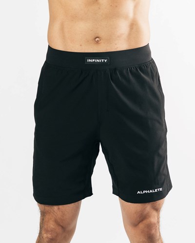 Black Alphalete Woven 4-Way Stretch 7" Short | 91378-OXSF