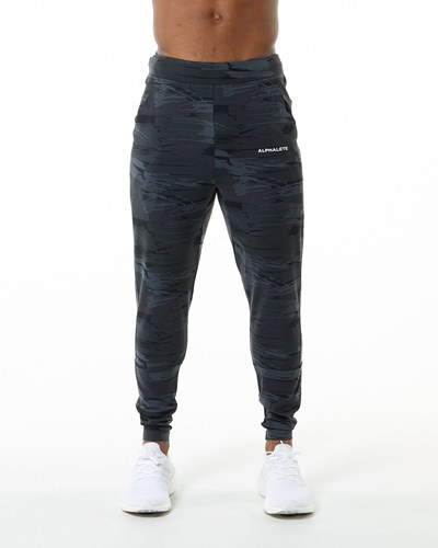 Black Canvas Camo Alphalete 4-Way Stretch Jogger | 36845-EQGN