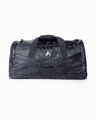 Black Canvas Camo Alphalete Duffel Bag | 02345-QDHS