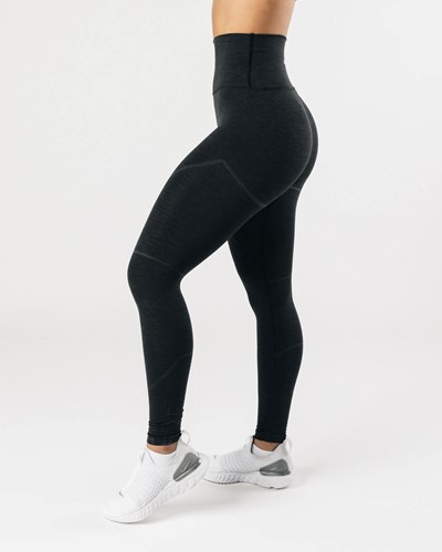 Black Marl Alphalete High-Performance Seamless Legging | 18459-ZQCW
