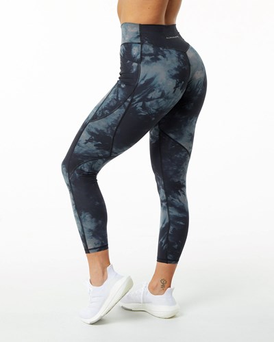 Black Oil Stain Alphalete All-Purpose Legging | 17063-GVYE
