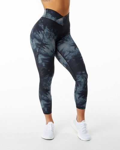 Black Oil Stain Alphalete All-Purpose Legging | 26189-IMAL
