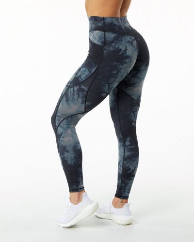 Black Oil Stain Alphalete All-Purpose Legging | 75094-DLTM