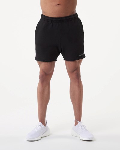 Blackbird Alphalete Washed 5" Fleece Short | 07956-QLRN