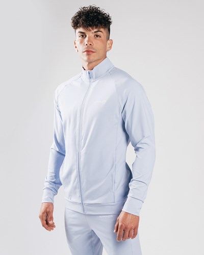 Blue Lace Alphalete 4-Way Stretch Track Jacket | 93608-OHXG