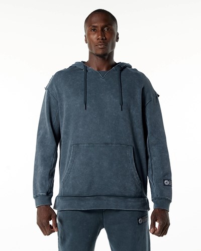 Blue Topaz Alphalete Heavyweight Washed Terry Hoodie | 79325-TQPU