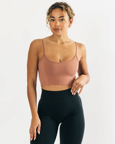 Blush Alphalete Fitted Cropped Tank | 71283-OJIQ