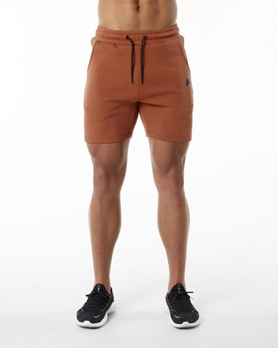 Brick Alphalete Interlock Knit 6" Short | 34509-GRLJ