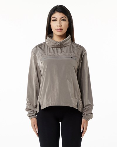Brown Alphalete All-Purpose Pullover | 17843-NHTC