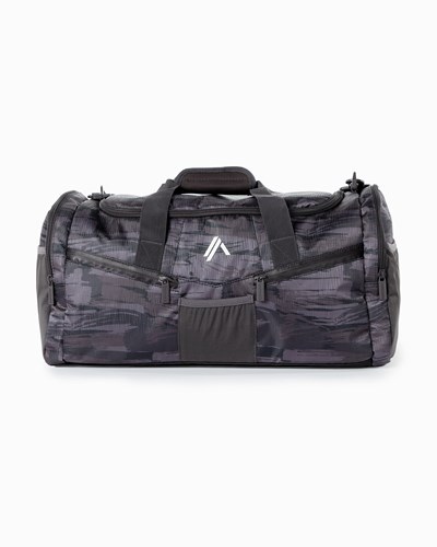 Burgundy Canvas Camo Alphalete Duffel Bag | 31425-UYCM