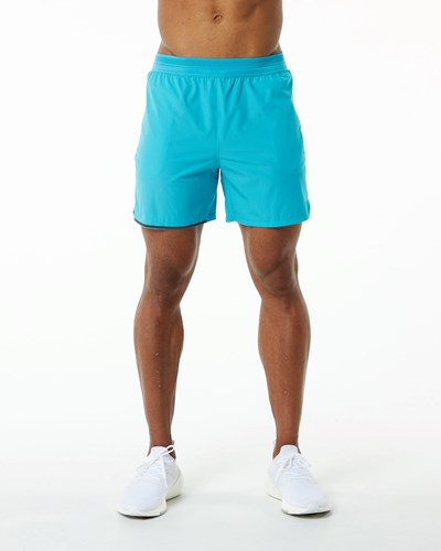Cayman Blue Alphalete Woven Training Short | 91543-LNSJ