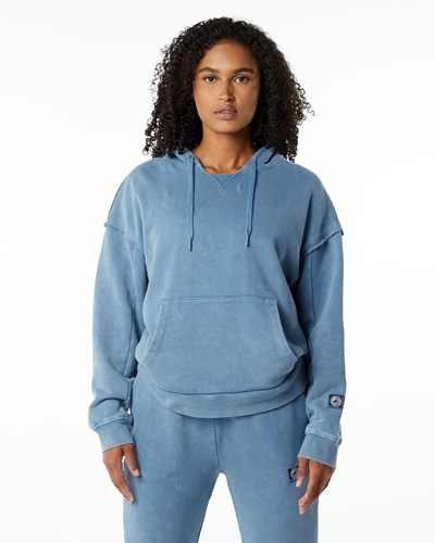 Celestial Blue Alphalete Heavyweight Washed Terry Hoodie | 21867-DZKF
