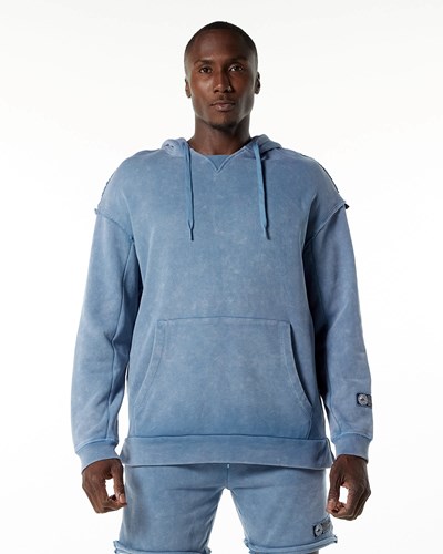 Celestial Blue Alphalete Heavyweight Washed Terry Hoodie | 73864-NCYD