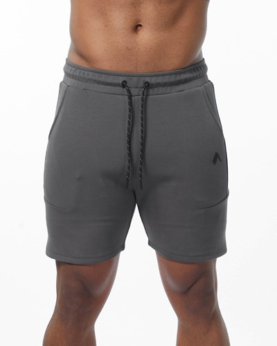Charcoal Alphalete Interlock Knit 6" Short | 58630-AZMU