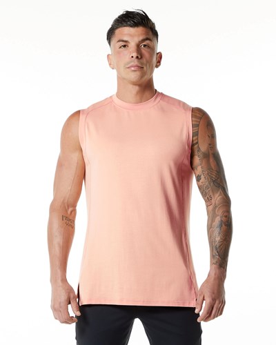 Cheeky Coral Alphalete High-Neck Premium Tank | 70612-LHKF