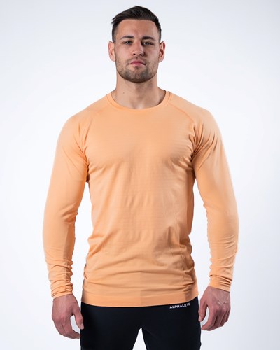 Cheeky Coral Alphalete High Performance Seamless Long Sleeve Tee | 54739-SCLA