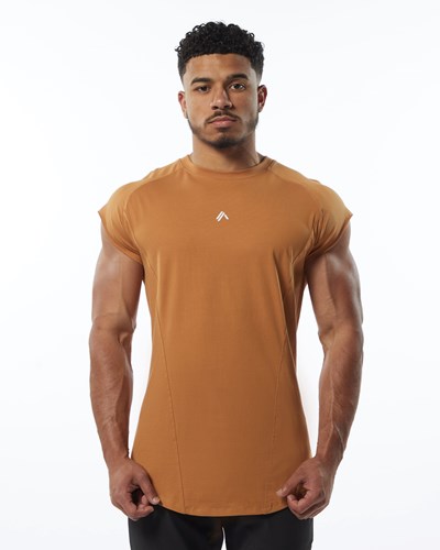 Chestnut Alphalete High Performance Sleeveless Tee | 65890-OZKR