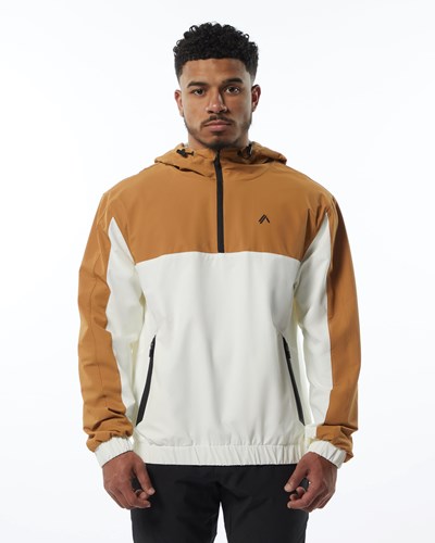 Chestnut Cream Alphalete Woven Performance Jacket | 60149-HGZK