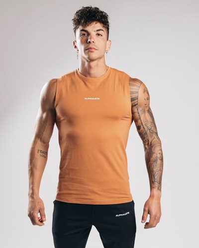Clay Alphalete Fitted Performance Tank | 65074-DEAJ