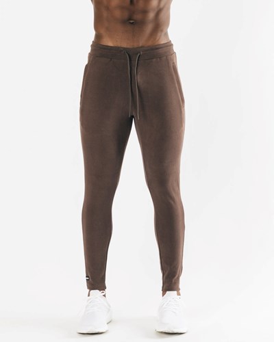 Cocoa Alphalete Fitted Single-Brushed 30" Jogger | 85390-MVBD
