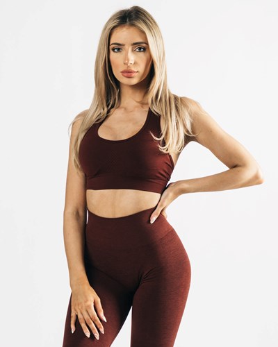 Copper Alphalete High-Impact Seamless Sports Bra | 01389-FOTW