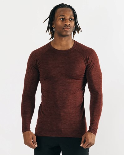 Copper Alphalete High Performance Seamless Long Sleeve Tee | 69017-HGNB