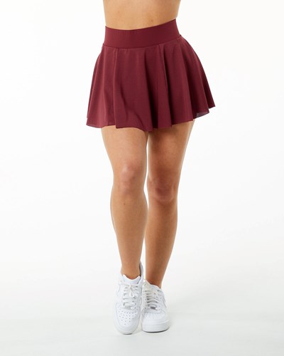 Crimson Alphalete Compression Lined Mesh Skirt | 15973-CDWB