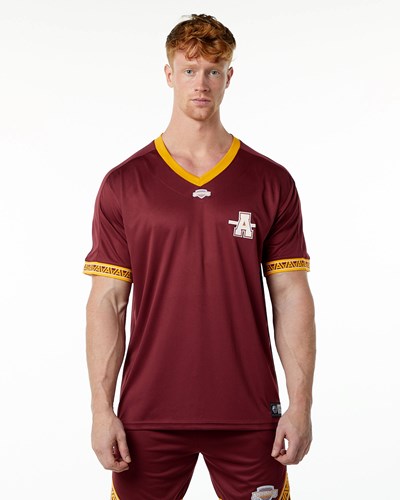 Crimson Alphalete Oversized Short Sleeve Jersey | 18736-QZEA