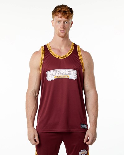 Crimson Alphalete Relaxed Fit Jersey | 96503-JSHV