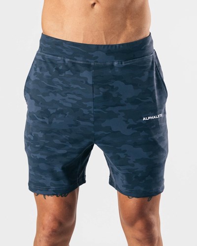 Dark Navy Camo Alphalete 4-Way Stretch 6" Short | 57139-BFNJ