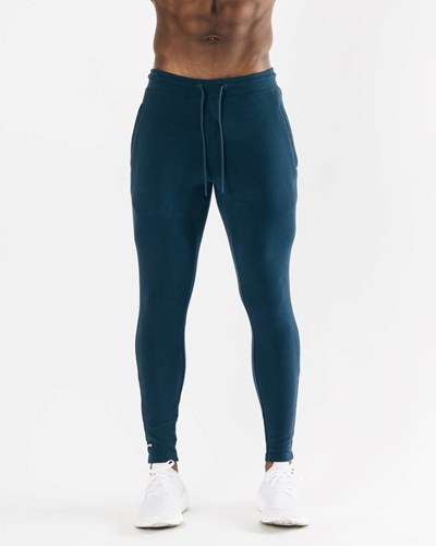 Dark Teal Alphalete Fitted Single-Brushed 30" Jogger | 35276-CMVL