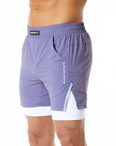 Digital Violet Alphalete Compression Lined 4-Way Stretch Training Short | 14960-JMKG