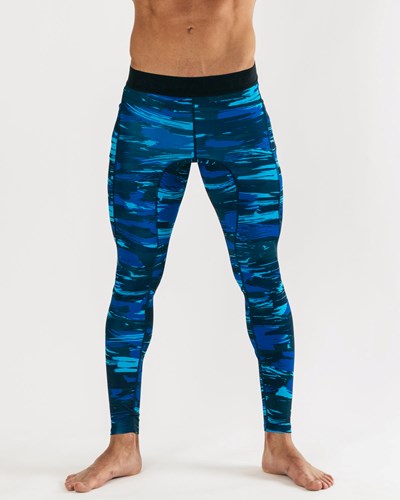 Electric Blue Camo Alphalete Performance High-Compression Training Tight | 49273-IESF