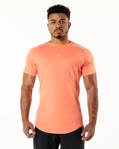 Electric Peach Alphalete High Performance Tee | 40156-EYXH