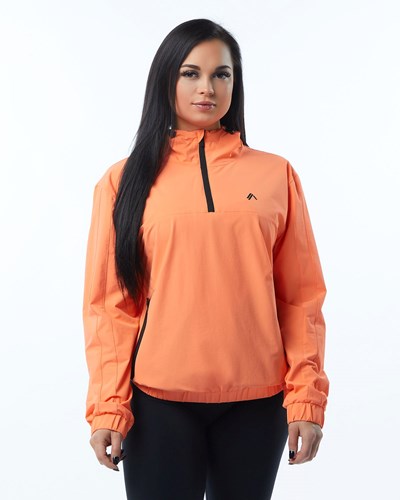 Electric Peach Alphalete Woven Performance Jacket | 73209-EBRQ