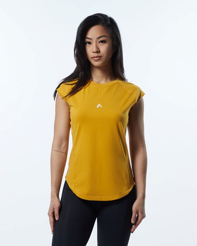 Exotic Yellow Alphalete High Performance Short Sleeve Tee | 13897-CLGQ